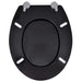 Toilet Seats with Lids 2 Pcs Mdf Black Xipkbn