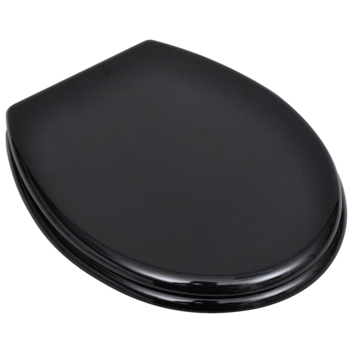 Toilet Seats with Lids 2 Pcs Mdf Black Xipkbn