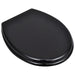 Toilet Seats with Lids 2 Pcs Mdf Black Xipkbn