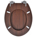 Toilet Seats with Soft Close Lids 2 Pcs Mdf Brown Xipkbl
