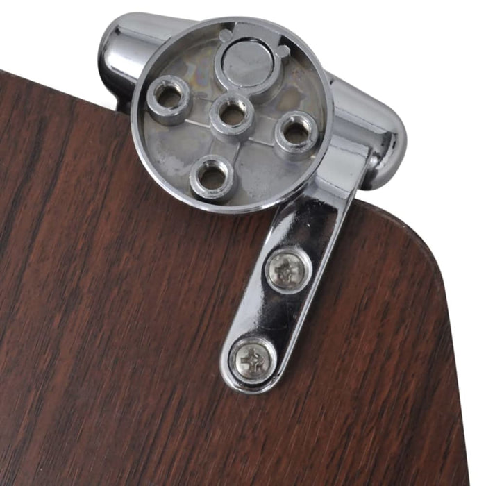 Toilet Seats with Soft Close Lids 2 Pcs Mdf Brown Xipkbl