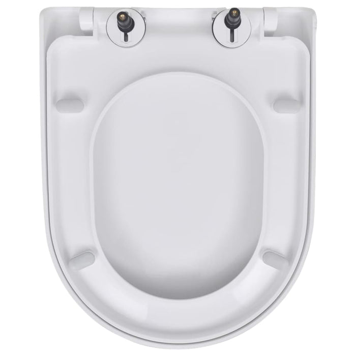 Toilet Seats with Soft Close Lids 2 Pcs Plastic White Xipktb
