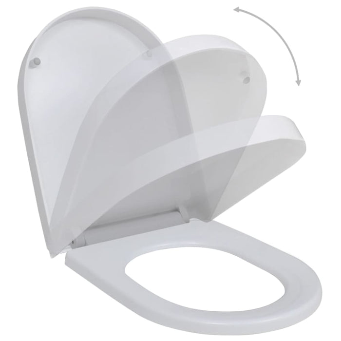 Toilet Seats with Soft Close Lids 2 Pcs Plastic White Xipktb