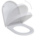 Toilet Seats with Soft Close Lids 2 Pcs Plastic White Xipktb
