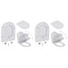 Toilet Seats with Soft Close Lids 2 Pcs Plastic White Xipktb