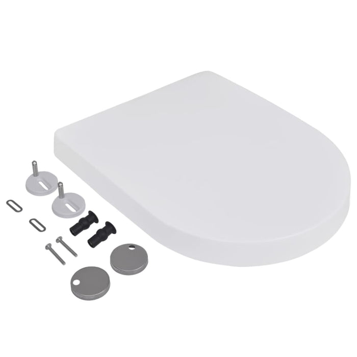 Toilet Seats with Soft Close Lids 2 Pcs Plastic White Xipktb