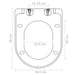 Toilet Seats with Soft Close Lids 2 Pcs Plastic White Xipktb