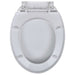Toilet Seats with Soft Close Lids 2 Pcs Plastic White Xipkxi