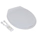 Toilet Seats with Soft Close Lids 2 Pcs Plastic White Xipkxi