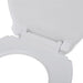 Toilet Seats with Soft Close Lids 2 Pcs Plastic White Xipkxi