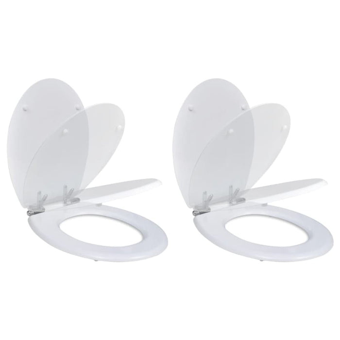 Toilet Seats With Soft Close Lids 2 Pcs Mdf White Xipnnp