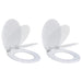 Toilet Seats With Soft Close Lids 2 Pcs Mdf White Xipnnp