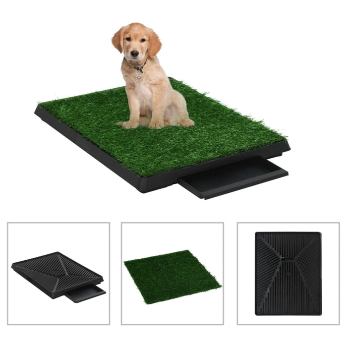 Pet Toilet with Tray and Artificial Turf Green Wc Oibill
