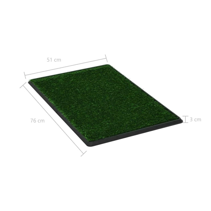 Pet Toilets 2 Pieces with Tray and Artificial Turf Green Wc