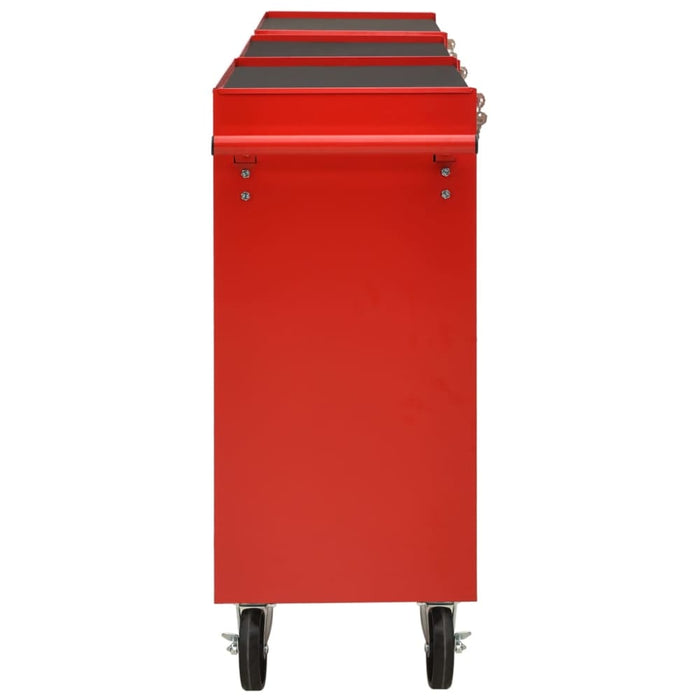 Tool Trolley With 21 Drawers Steel Red Tbplitn