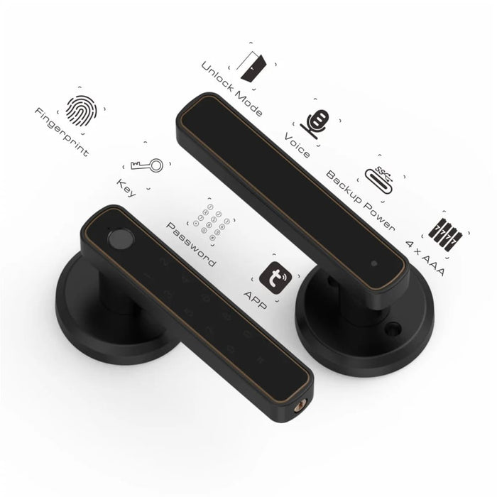 Tooth Fingerprint Door Lock For Wooden