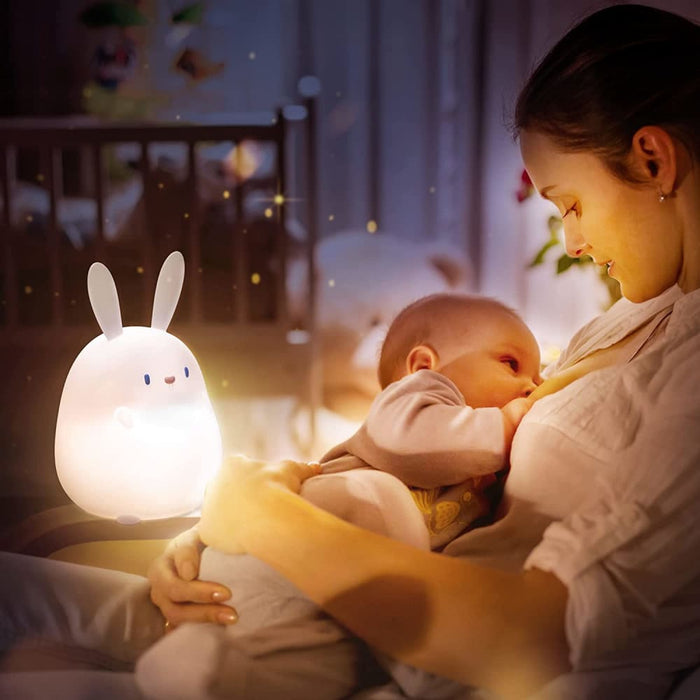 Touch Rabbit Night Light Silicone Dimmable Usb Rechargeable