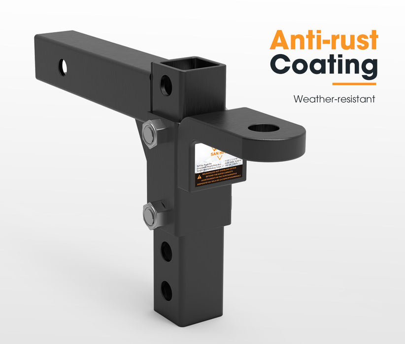 Adjustable Towbar Tow Bar Ball Mount 2" Hitch Towing Trailer 4Wd Car 6000Lbs