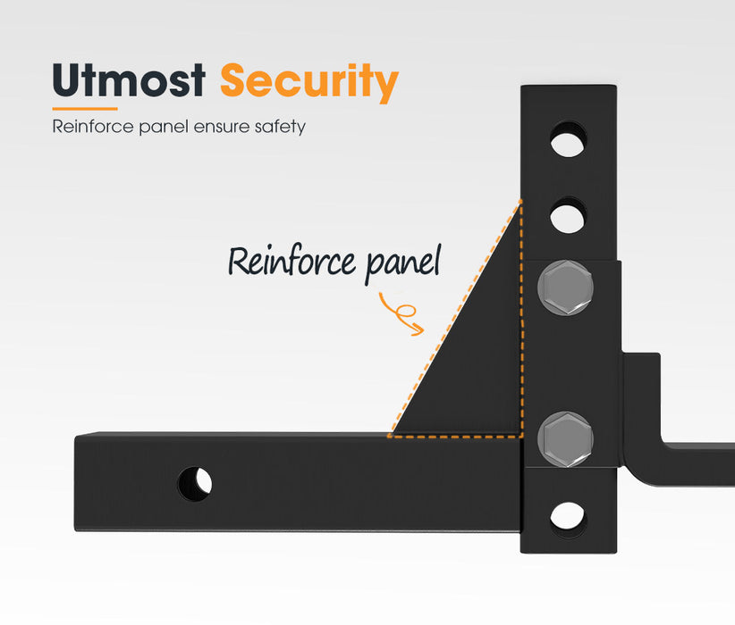 Adjustable Towbar Tow Bar Ball Mount 2" Hitch Towing Trailer 4Wd Car 6000Lbs