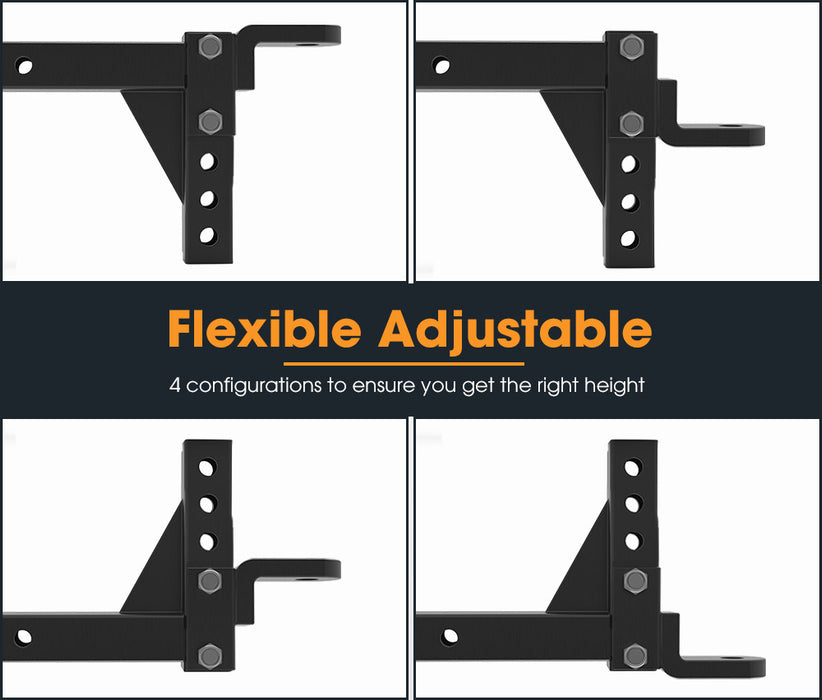 Adjustable Towbar Tow Bar Ball Mount 2" Hitch Towing Trailer 4Wd Car 6000Lbs