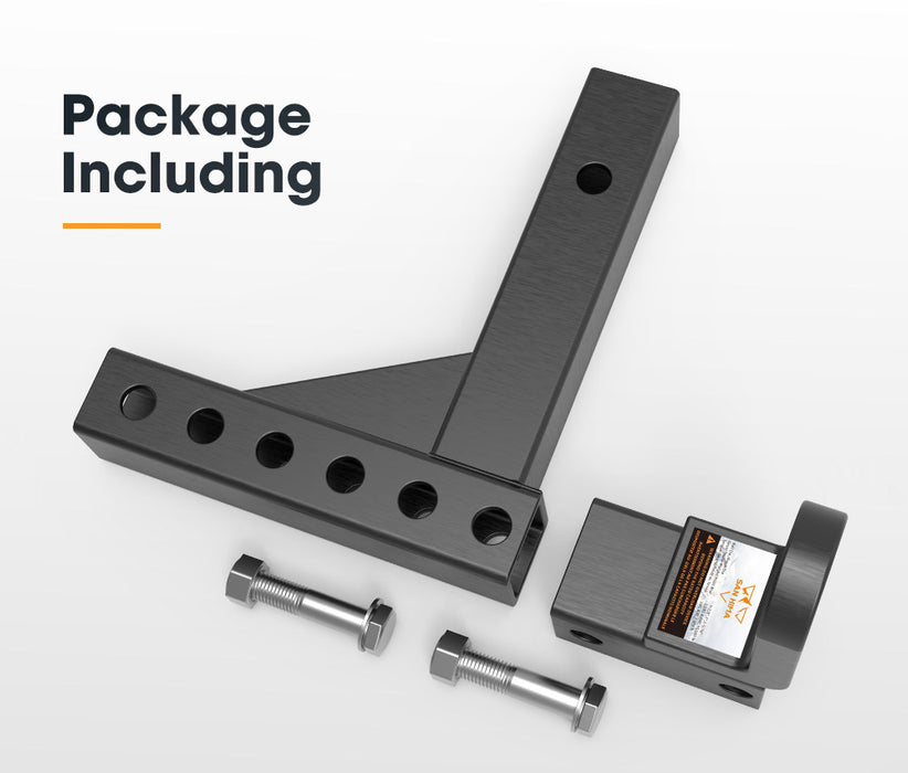 Adjustable Towbar Tow Bar Ball Mount 2" Hitch Towing Trailer 4Wd Car 6000Lbs