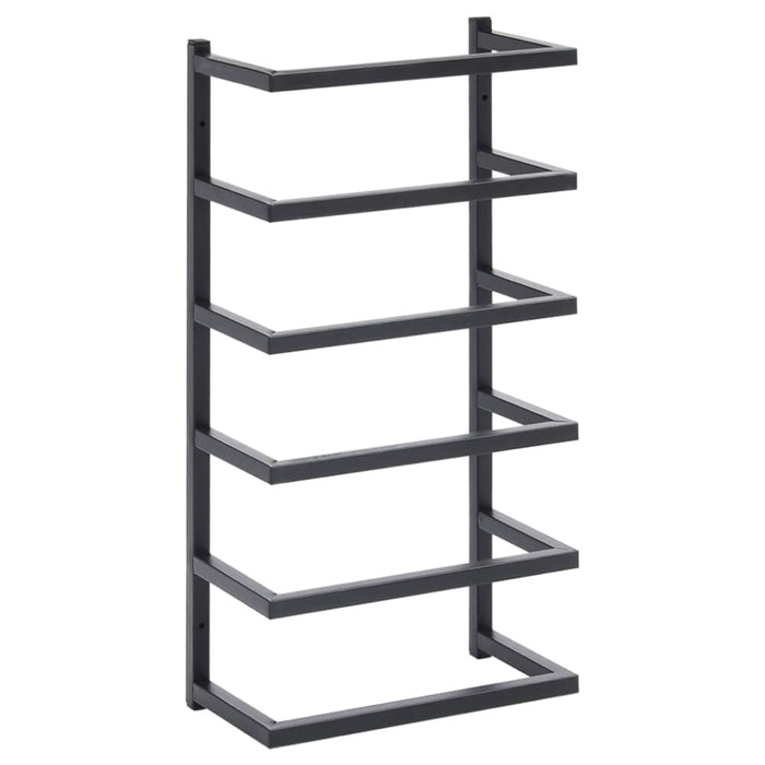 Towel Rack Black 24x12x48 Cm Steel Ttloxt