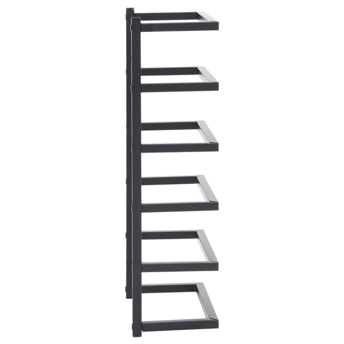 Towel Rack Black 24x12x48 Cm Steel Ttloxt