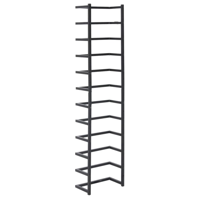 Towel Rack Black 24x12x96 Cm Steel Ttloxp