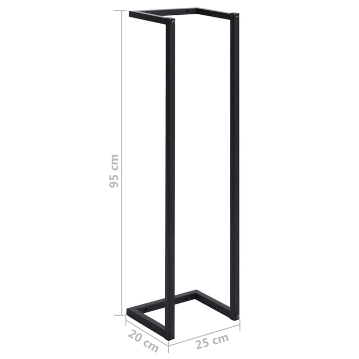 Towel Rack Black 25x20x95 Cm Iron Txpkon