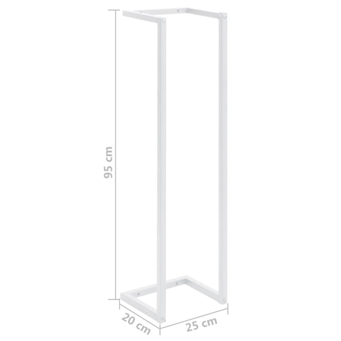 Towel Rack White 25x20x95 Cm Steel Ttlooi