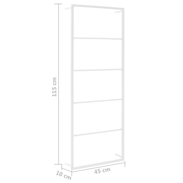 Towel Rack White 45x10x115 Cm Steel Ttlook