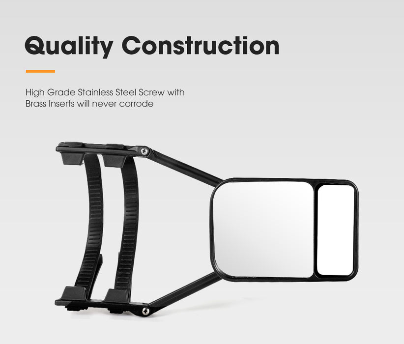 2X Towing Mirrors Clip Universal Multi Trailer Caravan Car Truck Vehicle 4Wd Pair