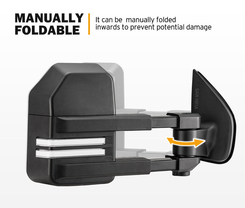 Pair Extendable Towing Mirrors For Holden Trailblazer 2016 To Current