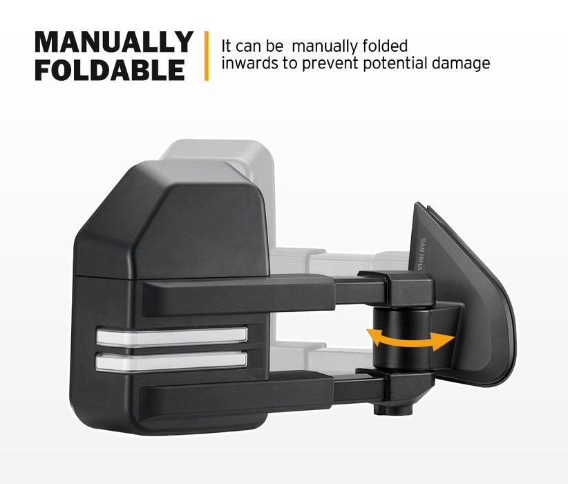 Extendable Towing Mirrors For Mazda Bt-50 Bt50 Tf Series Jul 2020-On