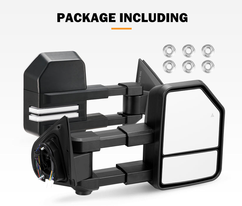 Extendable Towing Mirrors For Mazda Bt-50 Bt50 Tf Series Jul 2020-On