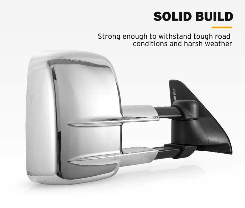 Pair Extendable Towing Mirrors For Toyota Prado 120 Series 2002-2009