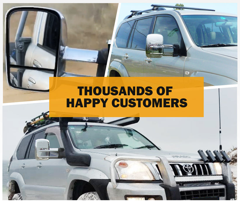 Pair Extendable Towing Mirrors For Toyota Prado 120 Series 2002-2009