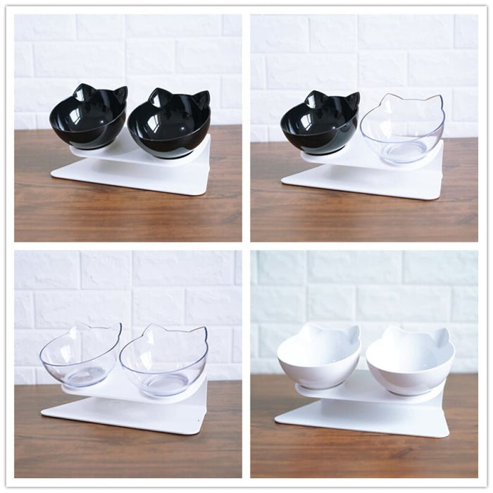 Non - toxic Removable Double Cat Bowl And Cervical Spine