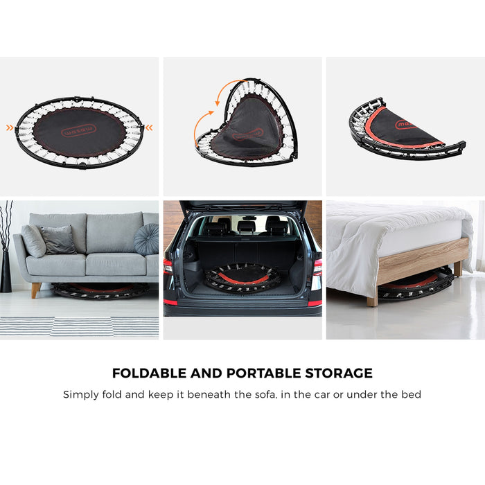 Trampoline Rebounder Jumping Exercise Fitness Adjustable Handrail 50 Inch