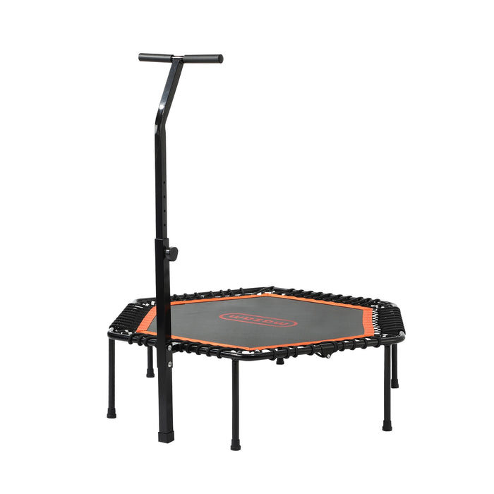 Trampoline Rebounder Jumping Exercise Fitness Adjustable Handrail 50 Inch