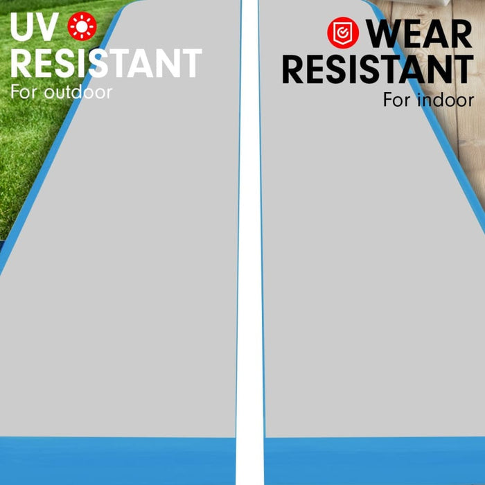 3m x 1m Air Track Inflatable Gymnastics Tumbling Mat - Blue