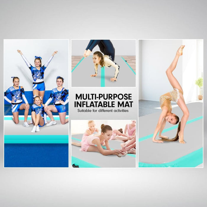 6m x 1m Air Track Inflatable Gymnastics Tumbling Mat - Green