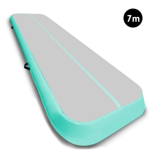 7m x 1m Air Track Inflatable Gymnastics Mat Tumbling - Grey