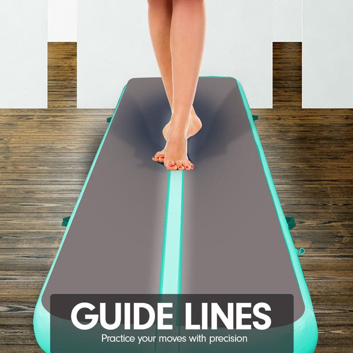 7m x 1m Air Track Inflatable Gymnastics Mat Tumbling - Grey