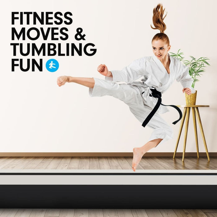 5m x 1m Air Track Inflatable Tumbling Mat Gymnastics - Grey
