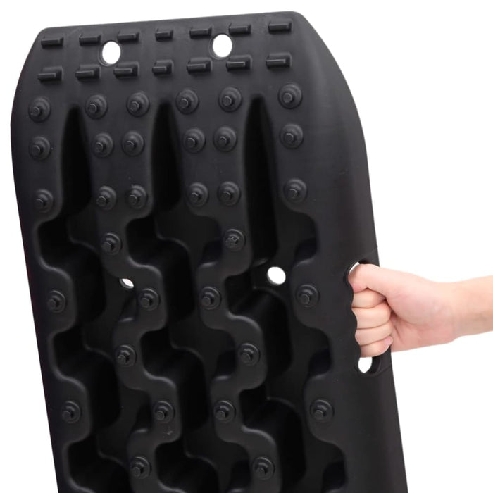 Traction Boards 2 Pcs Black 106x30.5x7 Cm Nylon Xobiia