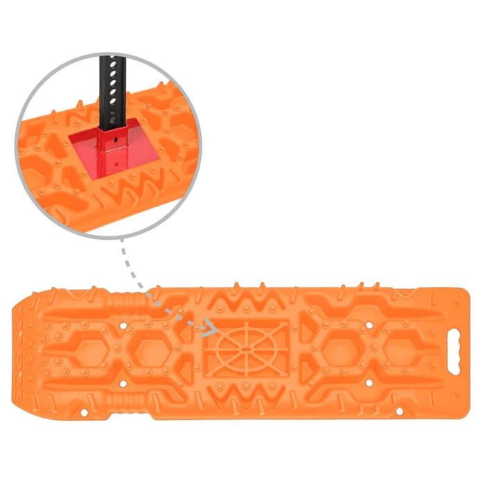 Traction Boards 2 Pcs Orange 107x31x7 Cm Nylon Xobiix