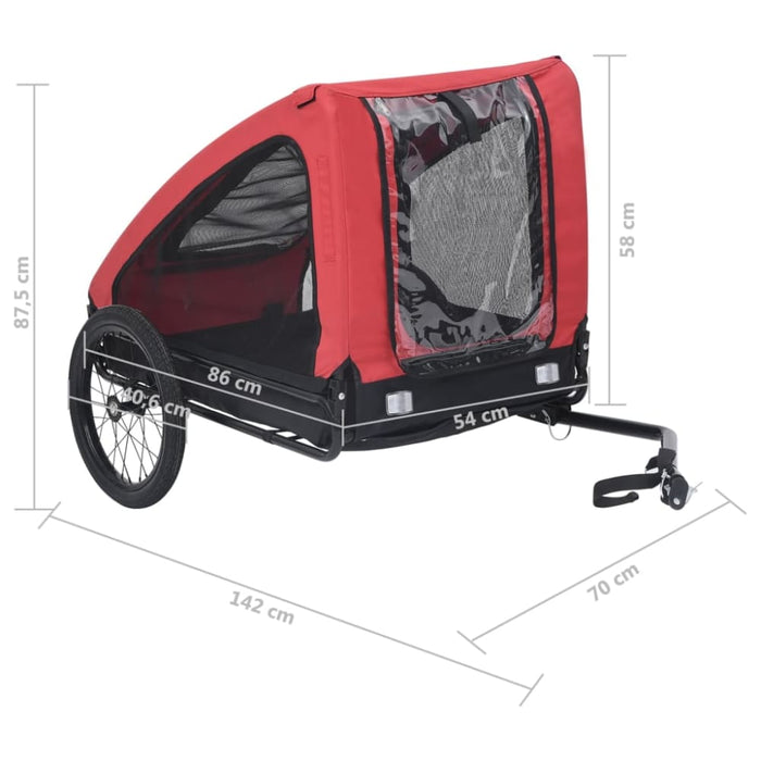 Pet Trailer Red And Black Kxpka