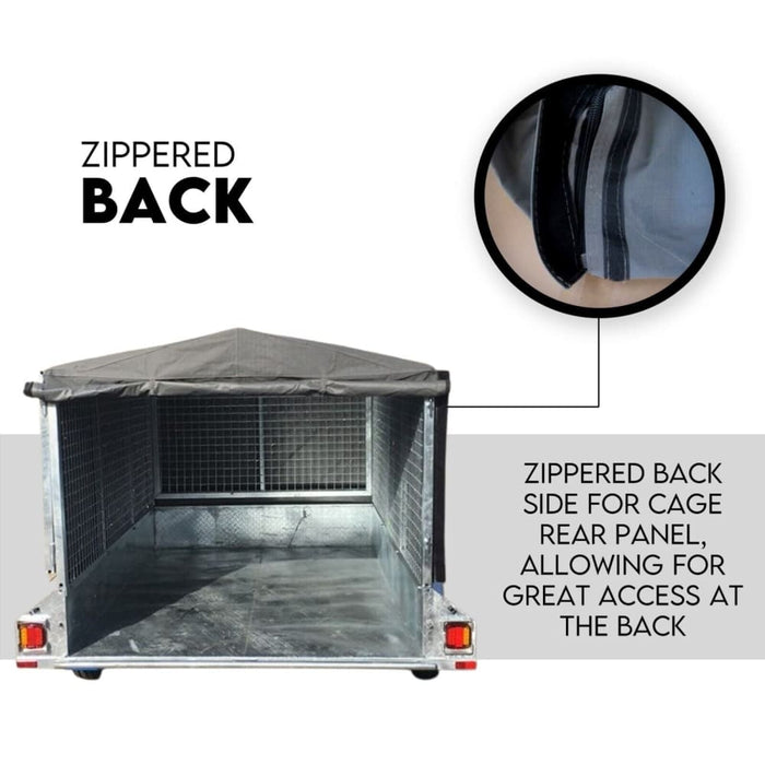 6x4 Trailer Cage Canvas Cover (600mm) Heavy Duty Best