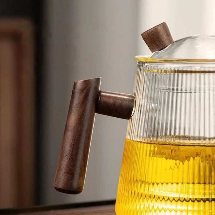 Transparent Glass Coffee Pot for Family Restaurant